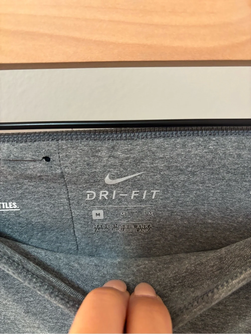 Nike Black Graphic Sports Bra & Gray Athletic Leggings Set